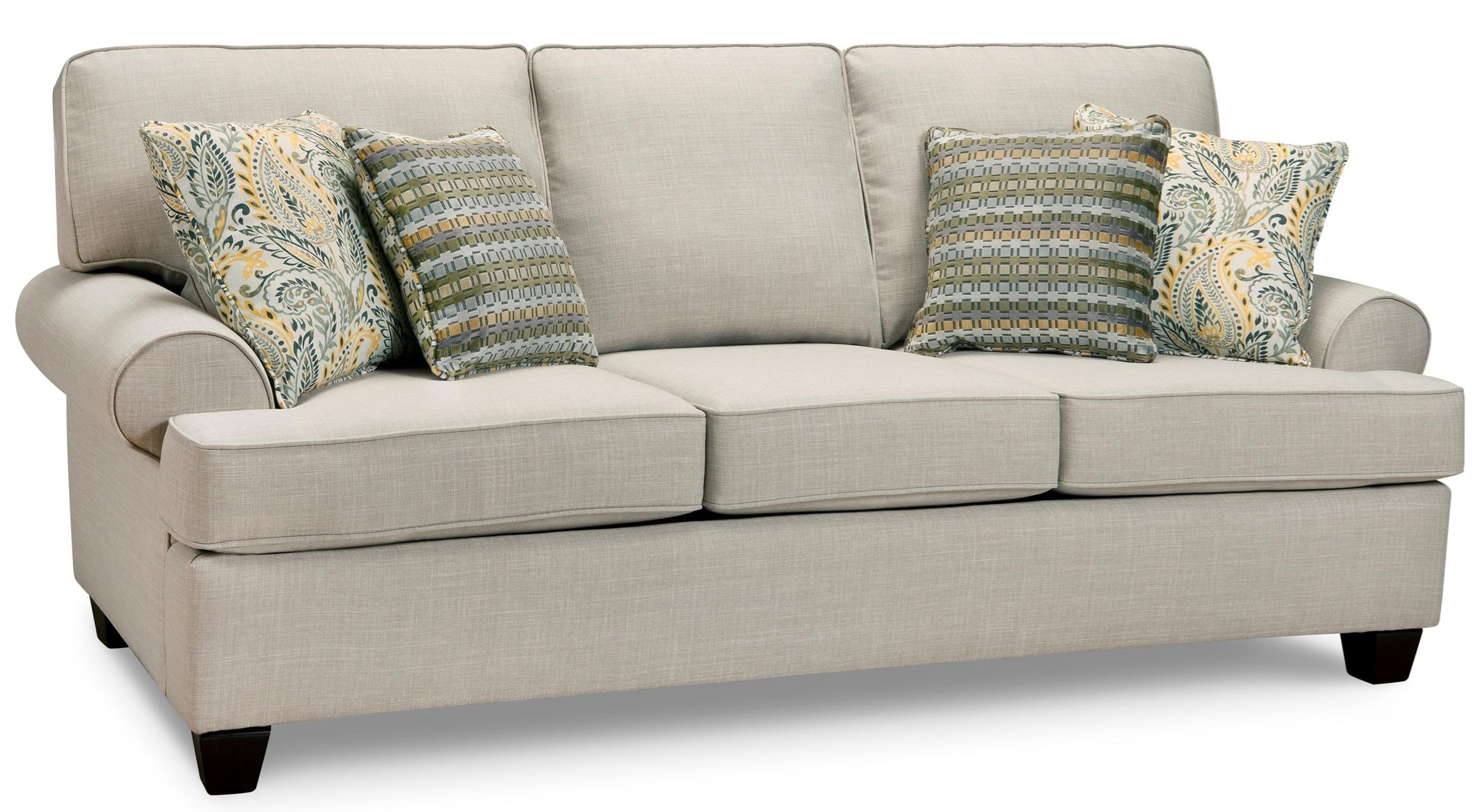 Superstyle 9698 9698 Sofa Casual Rolled Arm Sofa Jordan's Home Furnishings Sofas